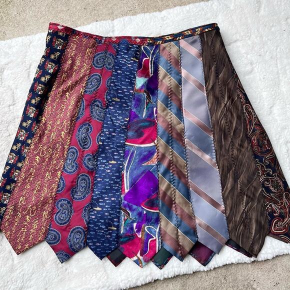 100% Silk Handmade Ties Skirt SKU 06181 - Picture 15 of 16